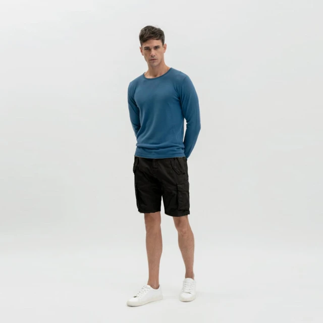 21SS[지아니루포]슬림바이커 ORLANDO 카고반바지(BK)