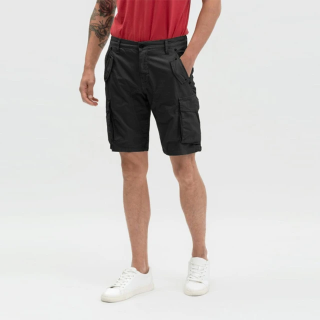 21SS[지아니루포]슬림바이커 ORLANDO 카고반바지(BK)