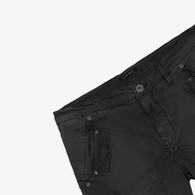 21SS[지아니루포]슬림바이커 ORLANDO 카고반바지(BK)